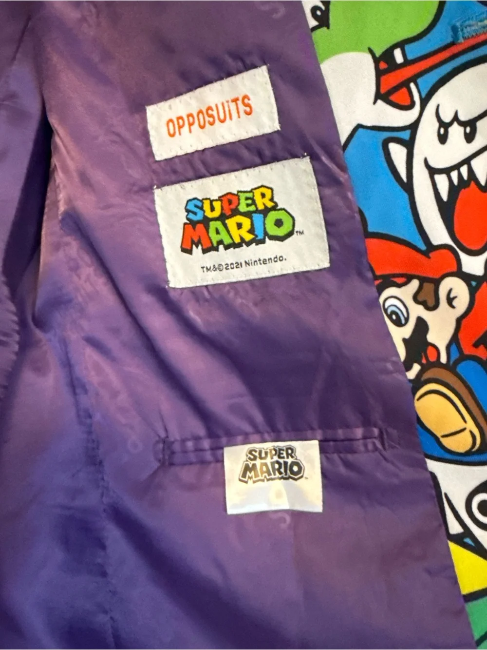 OppoSuits Super Mario Print Blazer - Multicolor - Picture 3 of 5